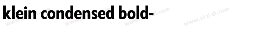 klein condensed bold字体转换